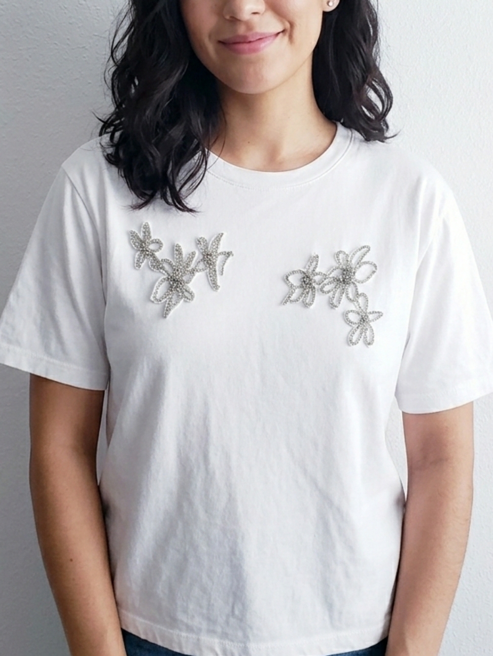 Future Collective Rhinestone Short Sleeve Tee Shirt